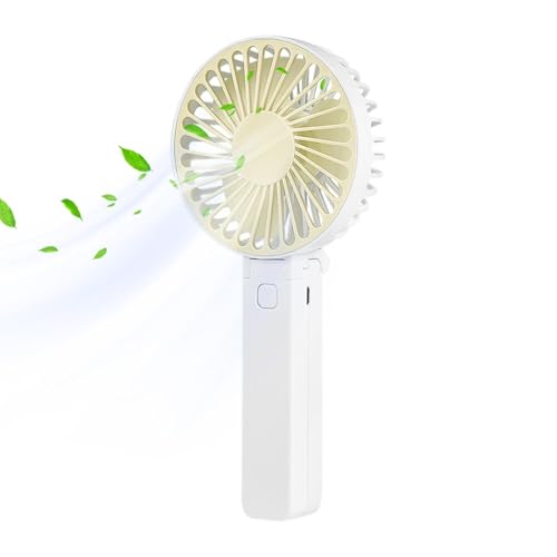 Povanjer Tragbarer Faltbarer Schreibtischventilator, persönlicher Ventilator, USB-wiederaufladbarer tragbarer Ventilator, niedlicher Gesichts-Ventilator für Gehen, Aktivitäten von Povanjer