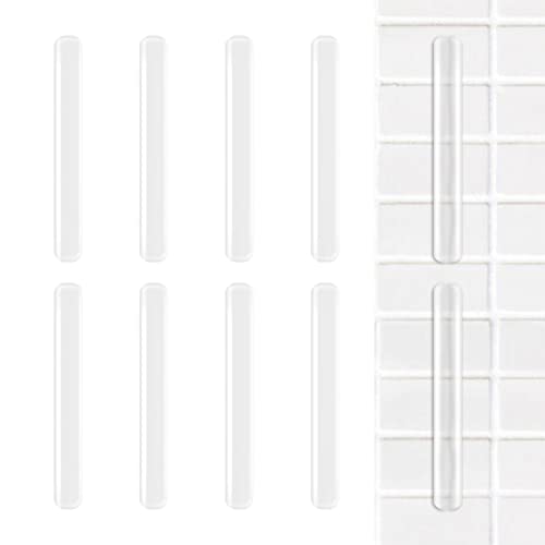 Povanjer Türstopper für transparente Wand - 10 Stück Silikon-Türstoßleiste | Spurlose Selbstklebende Silikon-Türgriff-Stoßleisten für leise und stoßdämpfend von Povanjer