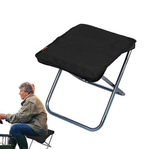 Ultraleichter Campinghocker, Wanderhocker, Campinghocker XL – Tragfähigkeit bis zu 264 LB, Hocker aus Oxford-Stoff 600D, Halterung aus Aluminiumlegierung, Hocker von Povanjer