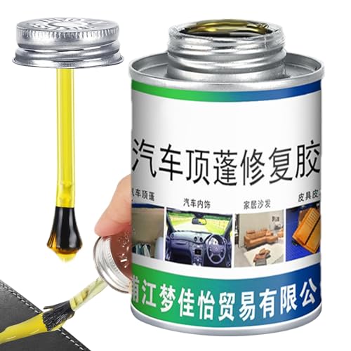 Reparaturkleber für Autodach, Pavillon-Zierleim, multifunktionaler Kleber für Stoff, 100 ml, mit Pinsel, Reparaturkleber für den Innenbereich von Povanjer