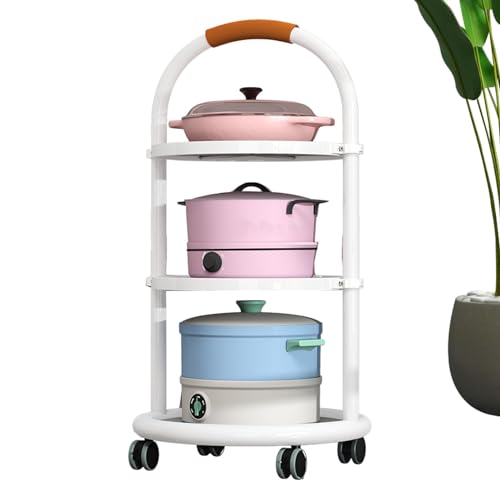 Rollbarer Küchenwagen, Abnehmbarer Küchenwagen mit großer Kapazität, wasserdichte Aufbewahrungsregale aus Karbonstahl, platzsparender Wagen für Rollbarer Küchenwagen, Abnehmbarer Küchenwagen mit großer Kapazität, wasserdichte Aufbewahrungsregale aus Karbonstahl, platzsparender Wagen für von Povanjer