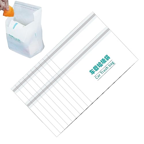 Selbstklebende Reinigungsbeutel | Auto Müllbeutel | Selbsttragende Mülltonnenbox für Auto, Schlafzimmer, Badezimmer, Küche von Povanjer