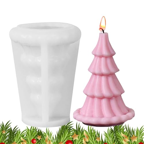 Silikonform Weihnachtsbaumkerze, Weihnachtsbaum-Silikonformen für Kerzen - Süßigkeitenform | Weihnachtsbaumkerzenformen zum Gießen von Epoxidharz, Wachs von Povanjer