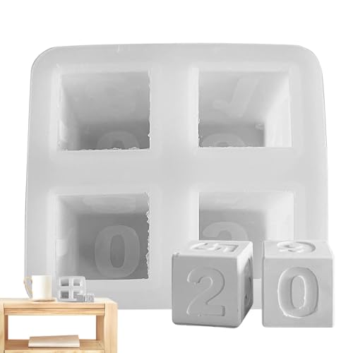 Silikonform für Weihnachts-Countdown-Form, Silikonform für den Weihnachtsadvent - Wiederverwendbare Advents-Statuenform, Countdown bis Weihnachten | Epoxidharz Form, Werkzeug von Povanjer