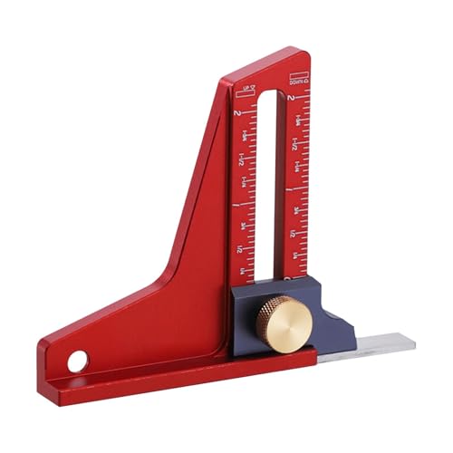 Tischsägentiefenmessgerät Tischsägenmesser Höhenmesser Tischsägenmesser Holzhöhenmesswerkzeug Imperial Holz mit metrischem imperialen Höhenmesser mit Magnet für von Povanjer
