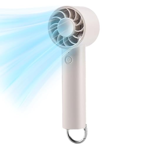 Tragbarer elektrischer Ventilator, kleiner Handventilator | Tragbarer Turbinenventilator, wiederaufladbar, Reisezubehör, tragbarer Ventilator mit Schnalle, kleiner Taschenventilator mit von Povanjer