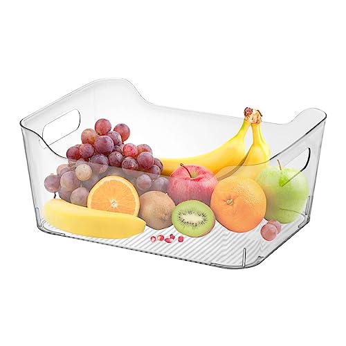 Transparente Aufbewahrungsboxen mit großem Fassungsvermögen für die Organisation, dicke Mehrzweck-Aufbewahrungsbox mit Griff, extra tief für Lebensmittel Transparente Aufbewahrungsboxen mit großem Fassungsvermögen für die Organisation, dicke Mehrzweck-Aufbewahrungsbox mit Griff, extra tief für Lebensmittel von Povanjer