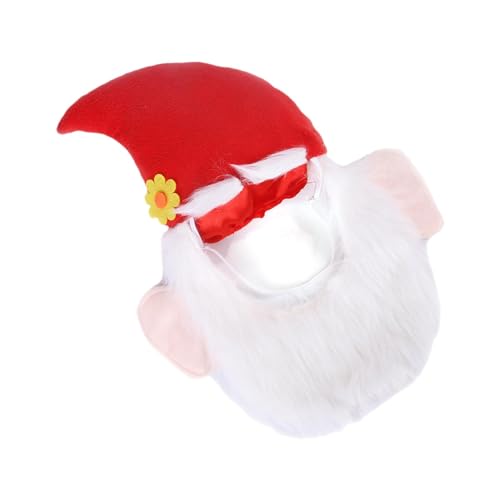 Weihnachtsmannhut für Hunde, Weihnachtsmützen für Hunde, realistischer Weihnachtsmannhut aus Plüsch für Welpen mit süßer Blume, bequeme und verstellbare Kopfbedeckung für Haustiere Weihnachtsmannhut für Hunde, Weihnachtsmützen für Hunde, realistischer Weihnachtsmannhut aus Plüsch für Welpen mit süßer Blume, bequeme und verstellbare Kopfbedeckung für Haustiere von Povanjer