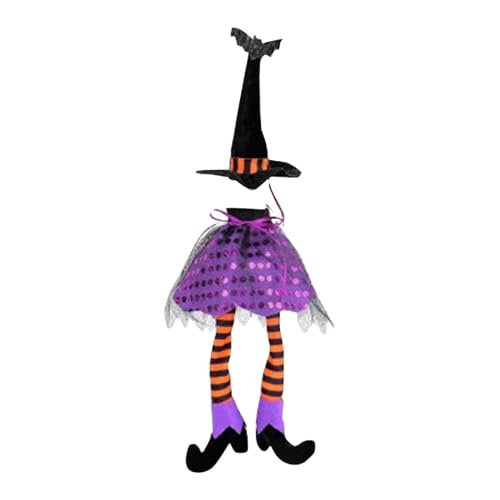 Weinflaschendeckel mit langem Bein für Hexenhut, Hexenhut Weinflaschendekorationen | Halloween-Dekoration für Weinflasche – Werkzeug von Povanjer