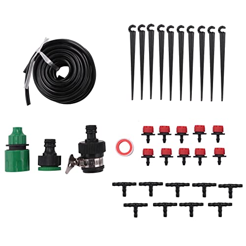 Povhhee 16Ft Mini-TropfbewäSserung Kits GartenbewäSserung Kit, 1/4 Blank Distribution SchläUche BewäSserung Sprinkler System Kit DIY Gartenschlauch BewäSserung Kit (5M) von Povhhee