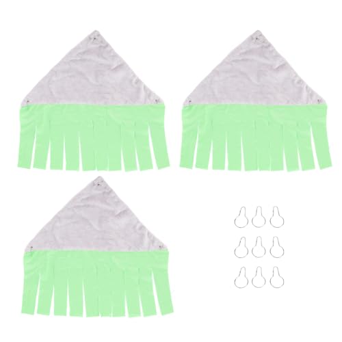 Povkufii 3PCS Small Animal Hanging Hammock Soft Comfortable Tassel Design Pet Cage Hammock for Rabbit Ferret Decorative Accessory (Green) von Povkufii