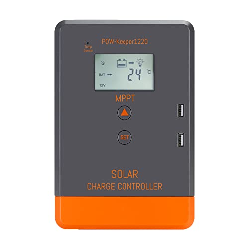 20A MPPT Solarladeregler 12V 24V Solar Laderegler Automatische Arbeit Solar Charge Controller Max PV Leerlaufspannung 55V mit Verschiedenen Automatischen Schutzfunktionen. von PowMr