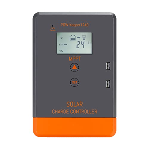 40A MPPT Solarladeregler 12V 24V Solar Laderegler Automatische Arbeit Solar Charge Controller Max PV Leerlaufspannung 100V mit Verschiedenen Automatischen Schutzfunktionen.… von PowMr