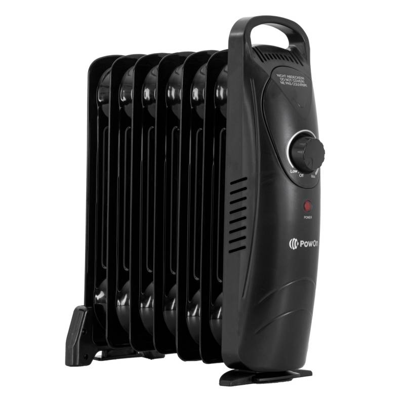 PowOn Ölradiator 600 Watt 30 x 14 x 38 cm mit 7 Rippen Elektrisch von PowOn