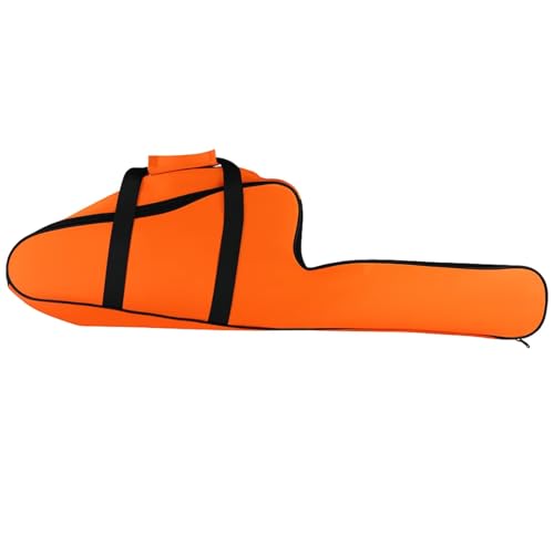 Chainsaw Bag Carrying Case Portable Protection Waterproof Holder Fit for Stihl Husqvarna 12''/14''/16'' Chainsaw Storage Bag (Orange) von Poweka