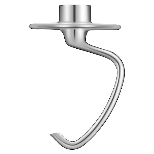 K45DH Knethaken-Aufsatz aus Edelstahl, kompatibel mit Kitchen-Aid 4,5–5 Quart Kippkopf-Standmixer K45 K45SS KSM90 KSM110 KSM150 KSM75, Brothaken-Ersatz von Poweka