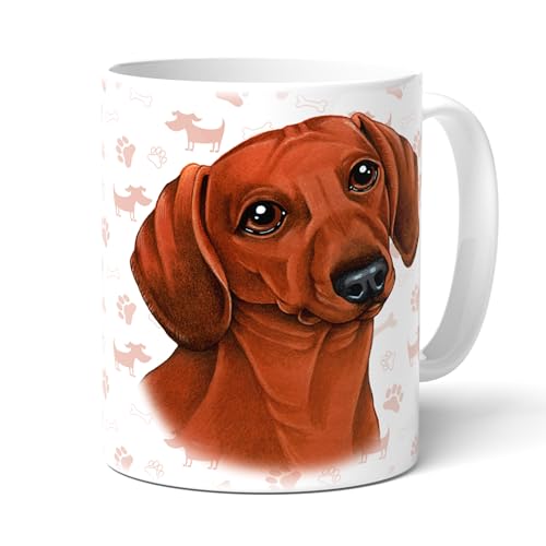 DACKEL - Tasse mit Spruch, Tasse Hund und Frauchen.– Für Dich/Lustige Texte/Tasse Weihnachten. Kaffeebecher. (19. Dackel) von power gift