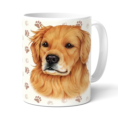 power gift GOLDEN RETRIEVER - Kaffeetasse mit Spruch. Becher mit Hundemotiv. Teetasse. Geschenk für Frauchen, Herrchen und alle Hunden Liebhaber. von power gift