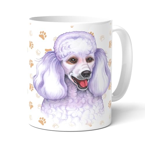 PUDEL - Tasse mit Spruch. Kaffeetasse aus Keramik mit Hundemotiv für Frauchen und Herrchen. Becher, Kaffeebecher, Haushund. von power gift