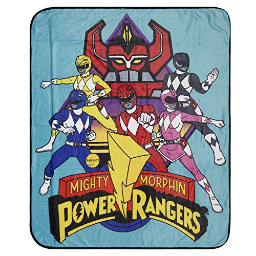 Power Rangers Mighty Morphin Überwurfdecke (mehrfarbig) von Power Rangers