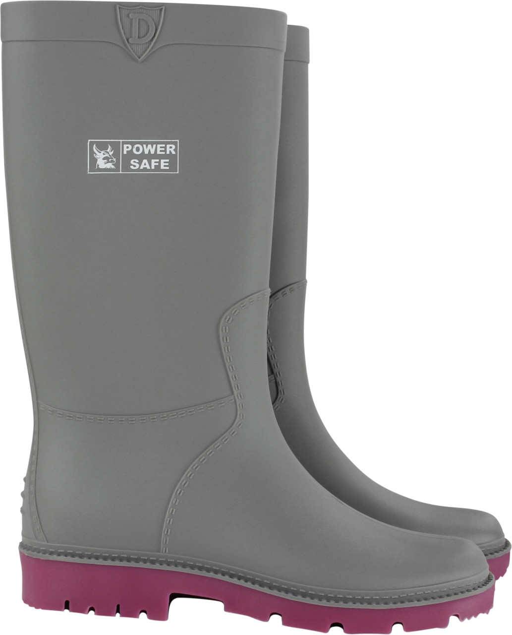 Power Safe Damen Gartenstiefel grau-pink von Power Safe