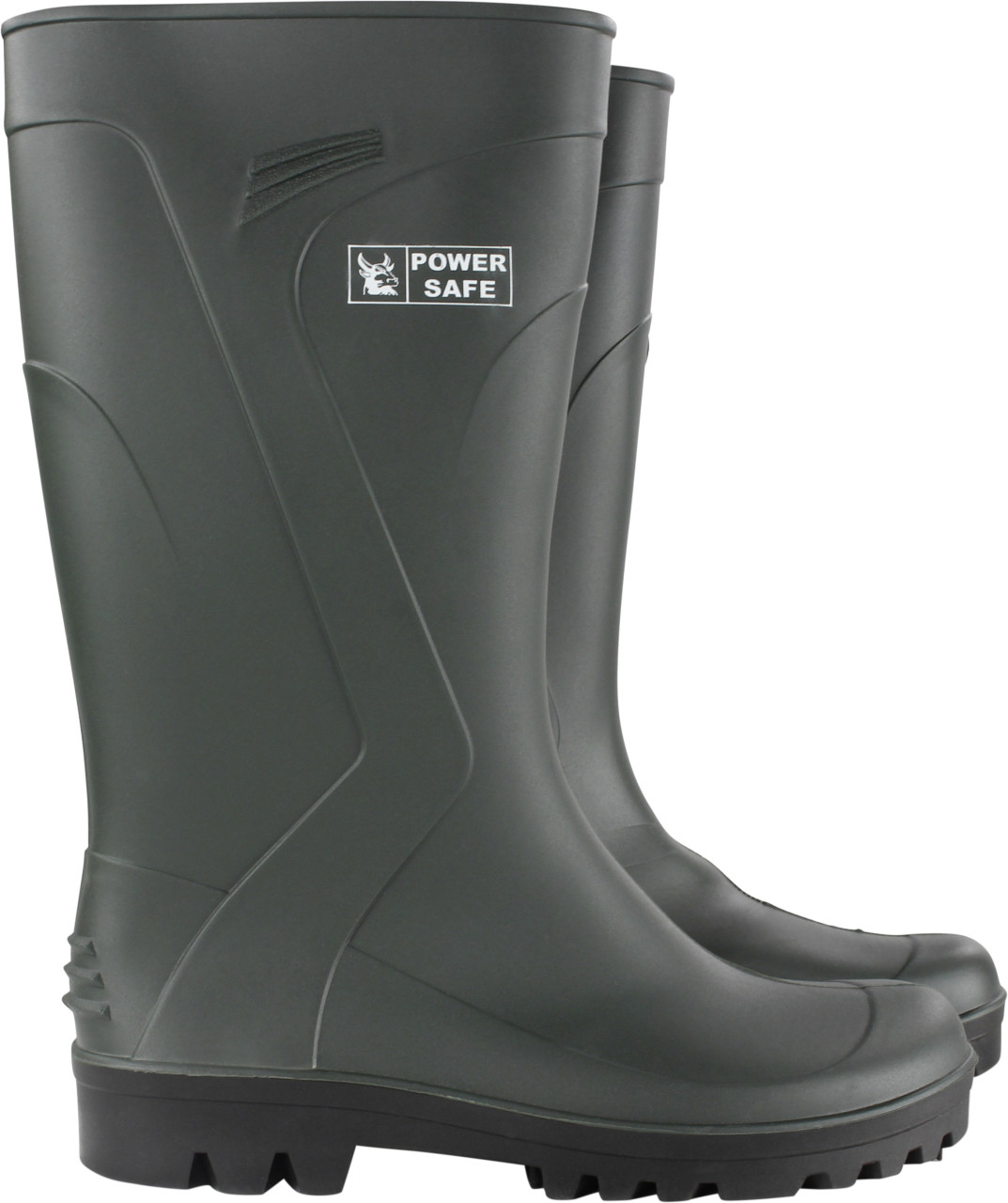 Power Safe Echt Gummistiefel Größe: 39, grün-schwarz von Power Safe