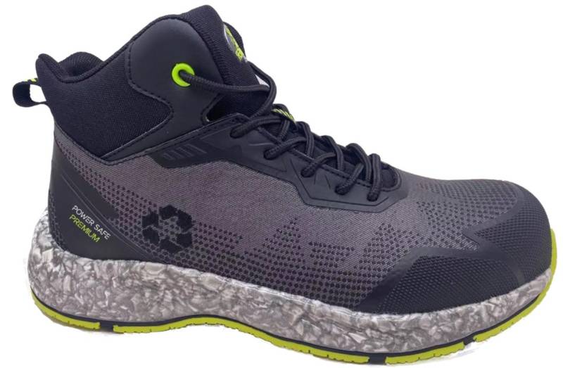 Sicherheitsstiefel Ecostar Mid S1P schwarz-neongrün von Power Safe