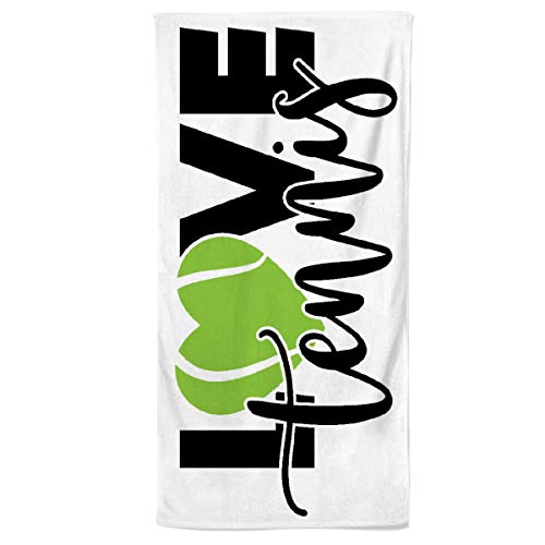 Power Towel das Coole Tennis & Sport-Handtuch mit Einer Botschaft| Verschiedene Motivations-Quotes| Größe 50 cm x 100 cm | POWERTOWEL Handtuch Mikrofaser Baumwolle (Love Tennis) von Power Towel