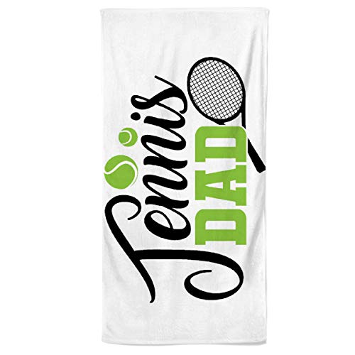 Power Towel das Coole Tennis & Sport-Handtuch mit Einer Botschaft| Verschiedene Motivations-Quotes| Größe 50 cm x 100 cm | POWERTOWEL Handtuch Mikrofaser Baumwolle (Tennis DAD) von Power Towel