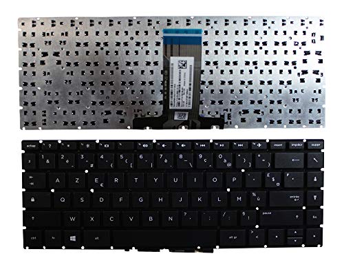 Keyboards4Laptops Französisch Schwarz kompatible Ersatz Tastatur kompatibel mit HP Home 14-bs048TX von Power4Laptops