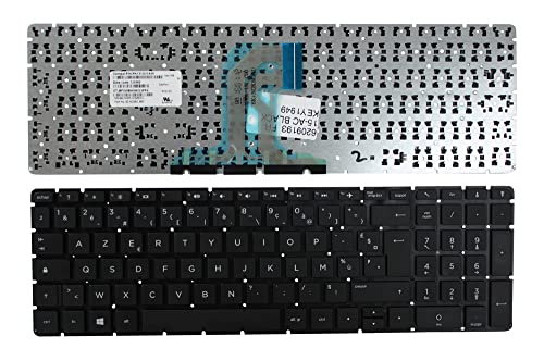 Keyboards4Laptops Französisch Schwarz kompatible Ersatz Tastatur kompatibel mit HP Home 15-AC078NR von Power4Laptops