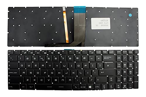 Keyboards4Laptops Vereinigtes Königreich Hinterleuchtet Schwarz kompatible Ersatz Tastatur kompatibel mit MSI Gaming GT72 2QD-228UK von Power4Laptops