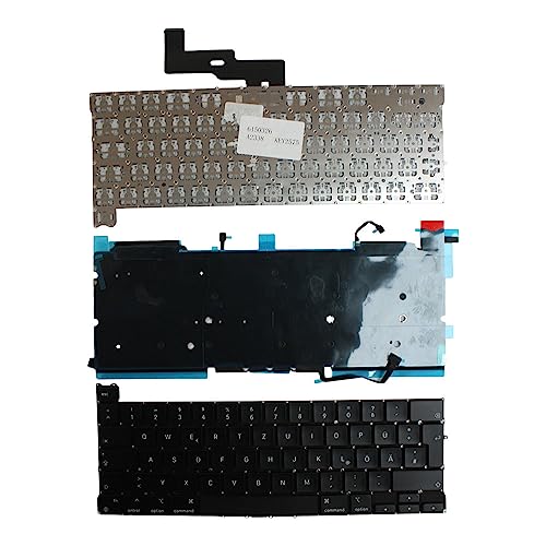 Power4Laptops Deutsch Hinterleuchtet Schwarz kompatible Ersatz Tastatur kompatibel mit Apple MacBook Pro 13 Inch M1 2020 von Power4Laptops