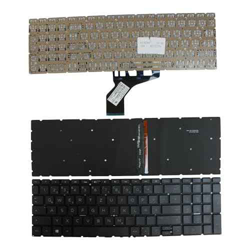 Power4Laptops Deutsch Hinterleuchtet Schwarz kompatible Ersatz Tastatur kompatibel mit HP Home 15-da0193ns von Power4Laptops