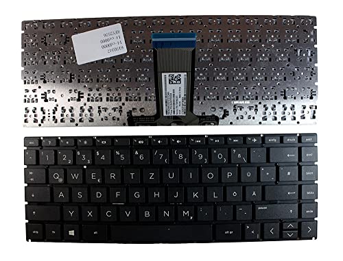 Power4Laptops Deutsch Schwarz kompatible Ersatz Tastatur kompatibel mit HP Home 14-cf0002nj von Power4Laptops