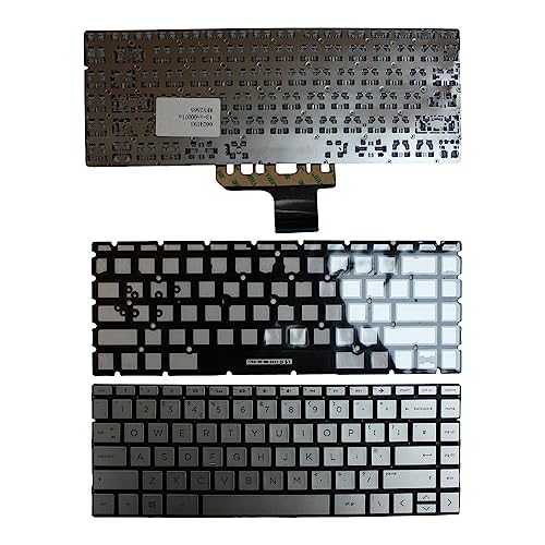 Power4Laptops Vereinigtes Königreich Silber kompatible Ersatz Tastatur kompatibel mit HP Pavilion 13-an0025TU von Power4Laptops