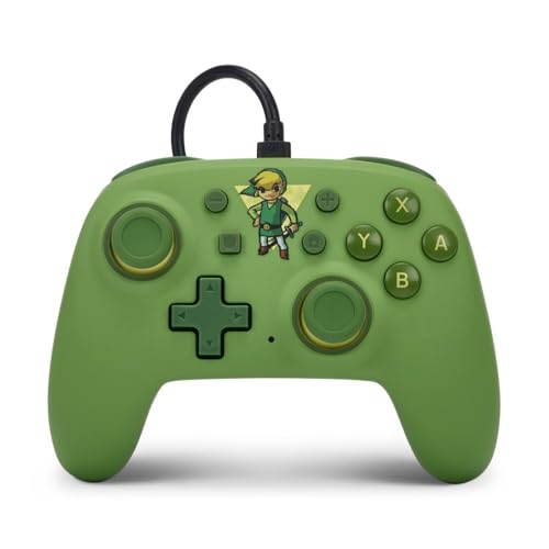 Der kabelgebundene PowerA-Nano-Controller für Nintendo Switch - Toon Link, Nintendo Switch – OLED-Modell, Gamepad, Game-Controller, Offiziell Lizenziert von PowerA