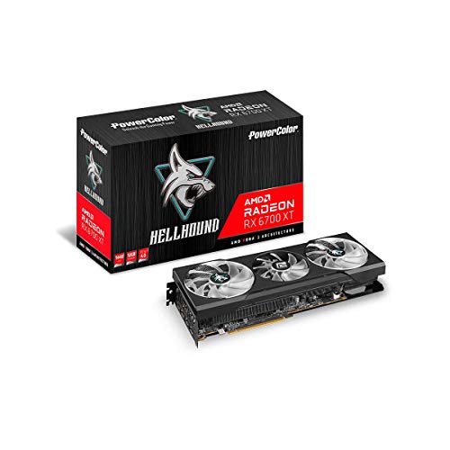 PowerColor Hellhound AMD Radeon RX 6700 XT Gaming Grafikkarte mit 12 GB GDDR6 Speicher, angetrieben von AMD RDNA 2, Raytracing, PCI Express 4.0, HDMI 2.1, AMD Infinity Cache AXRX 6700XT 12GBD6-3DHL PowerColor Hellhound AMD Radeon RX 6700 XT Gaming Grafikkarte mit 12 GB GDDR6 Speicher, angetrieben von AMD RDNA 2, Raytracing, PCI Express 4.0, HDMI 2.1, AMD Infinity Cache AXRX 6700XT 12GBD6-3DHL von PowerColor