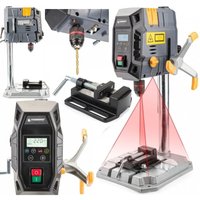 Tischbohrmaschine 1000W Digitaldisplay & Laser Bohrständer Säulenbohrmaschine Ständerbohrmaschine von PowerMat
