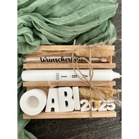 Geschenk Abitur/Abi Geldgeschenk Wunscherfüller Kerzenhalter Kerze Raysin 2025 Glückwunsch von PowerOfMagicDesigns