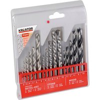 16er Set HSS-Widia-Holzbohrer 2-10mm KRT012502 Kreator von PowerPlus