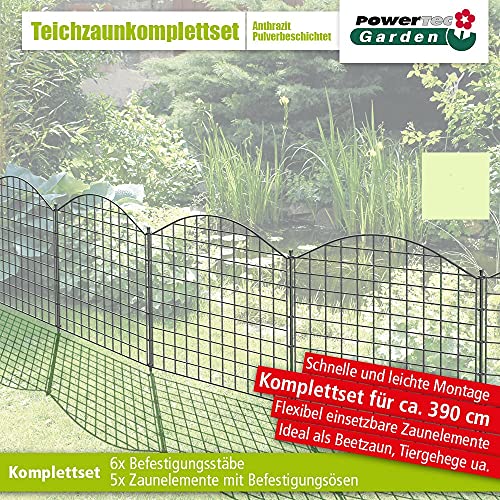 PowerTec Garden Teichzaun Oberbogen Anthrazit von PowerTec Garden