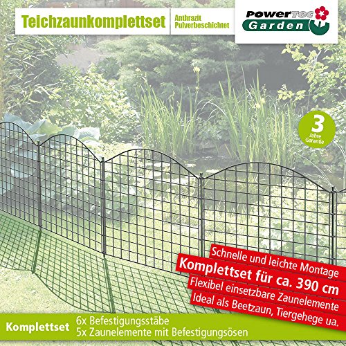 PowerTec Garden Teichzaun Oberbogen Dunkelgrün von PowerTec Garden