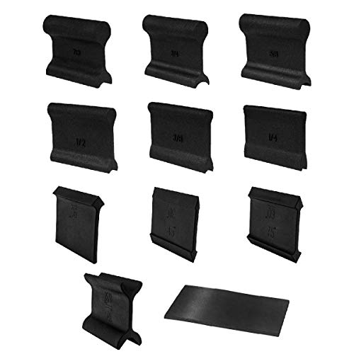 Powertec 71620 21 Profilschleifer, 10 Konturschleifgriffe, Holzbearbeitungs-Winkelschleifpads für konvexes, konkaves und Detailschleifen, für Holzverkleidungen, Karosserie, Kunst, Handwerk, 11 Stück von POWERTEC