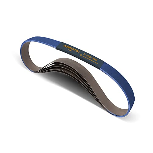 POWERTEC 4130036z-6 1 x 30 36 grit Schleifen Metall Zirkonia Schleifband, 6er Pack von PowerTec