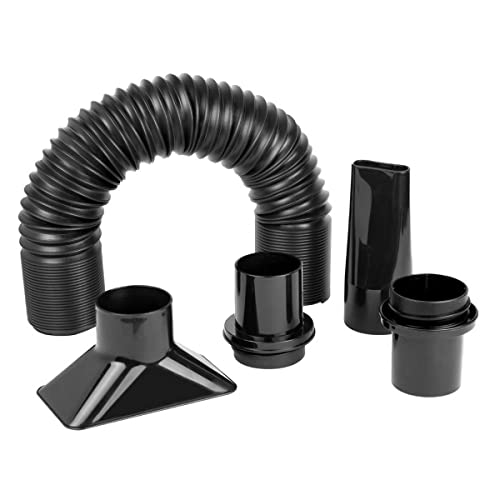POWERTEC 70208V Staubsammelschlauch-Set, flexibel, 6,4 cm, Schwarz von POWERTEC