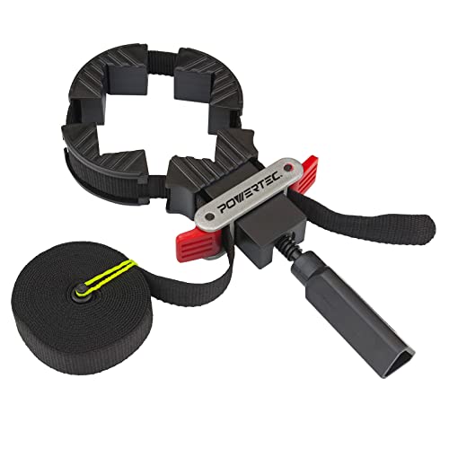 POWERTEC 71017 Schnellspannbandklemme | Holzbearbeitungsrahmen Klemmgurt Halter von PowerTec