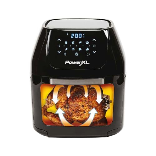 PowerXL Airfryer Heißluftfritteuse Multi-Function - 8 Programme: Frittieren, Grillen, Backen, Dörren u. v. m. - Mini Ofen - ohne Öl - inkl. Zubehör von PowerXL