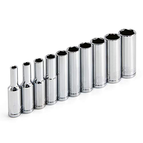 Powerbuilt 640538 1/4-Zoll-Antrieb metrisch Tief Socket Set, 10-tlg. von Powerbuilt