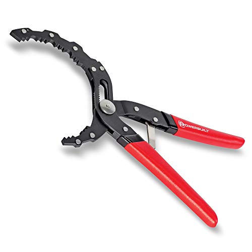 Powerbuilt 942068 Selbstjustierende Ölfilterzange, Rot von Powerbuilt